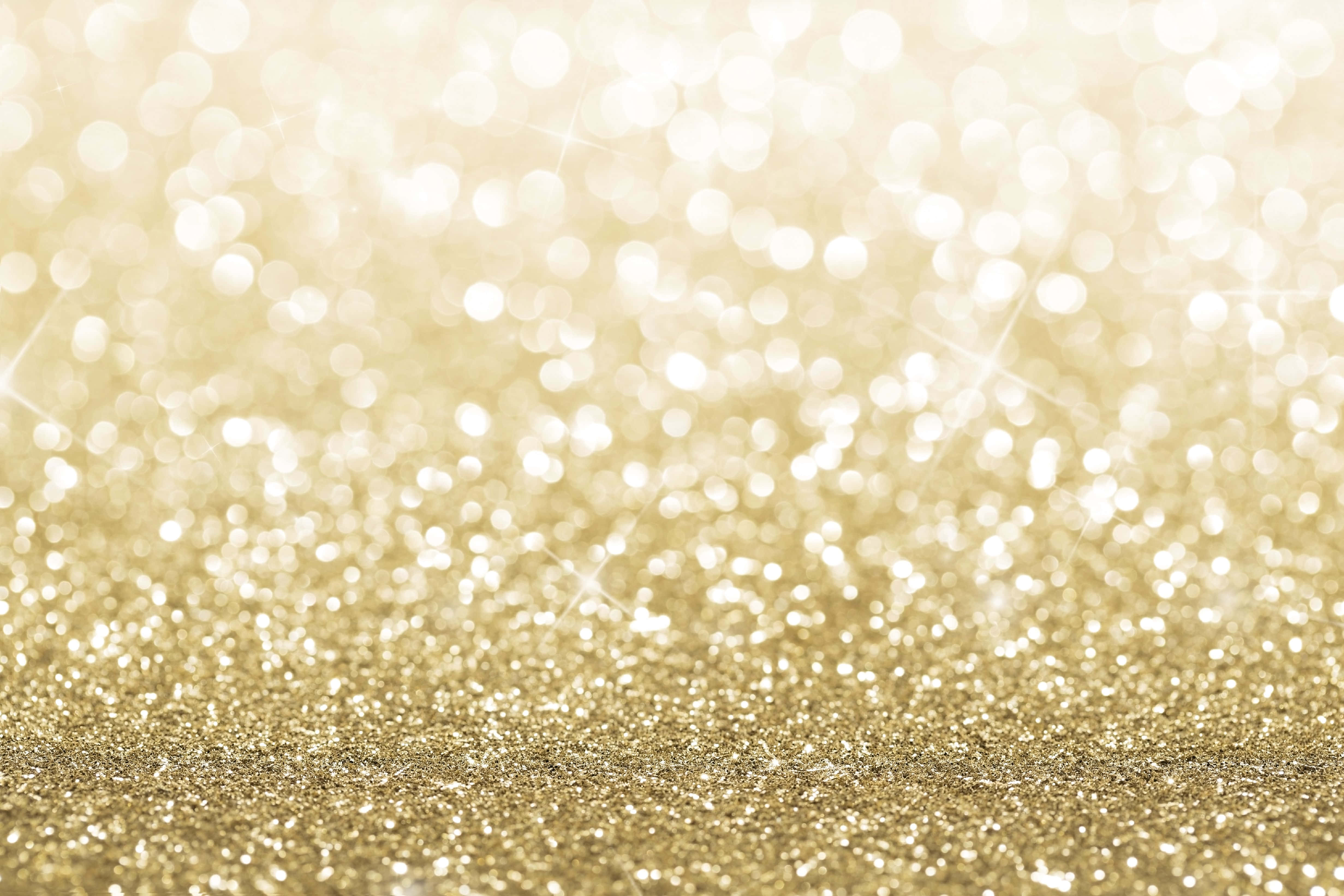 White Gold, golden glitter, soft bokeh lights, 4K Desktop Wallpaper
