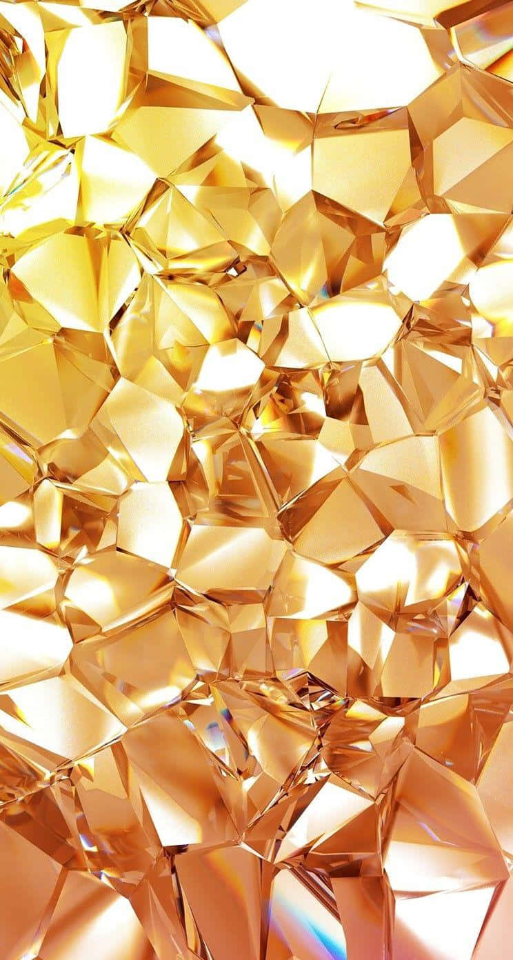White Gold, faceted crystalline shards, bright light, HD Phone Wallpaper