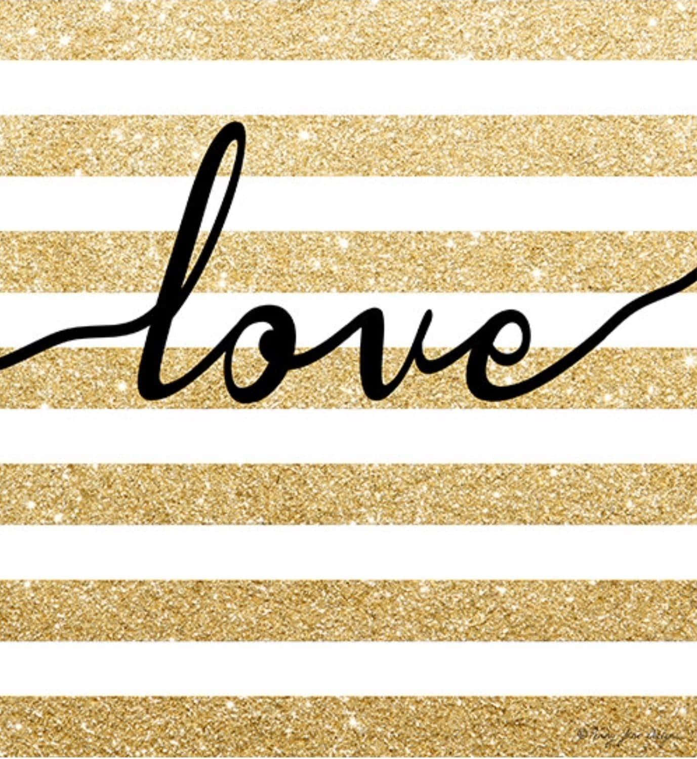 White Gold, gold glitter, white stripes, HD Phone Wallpaper