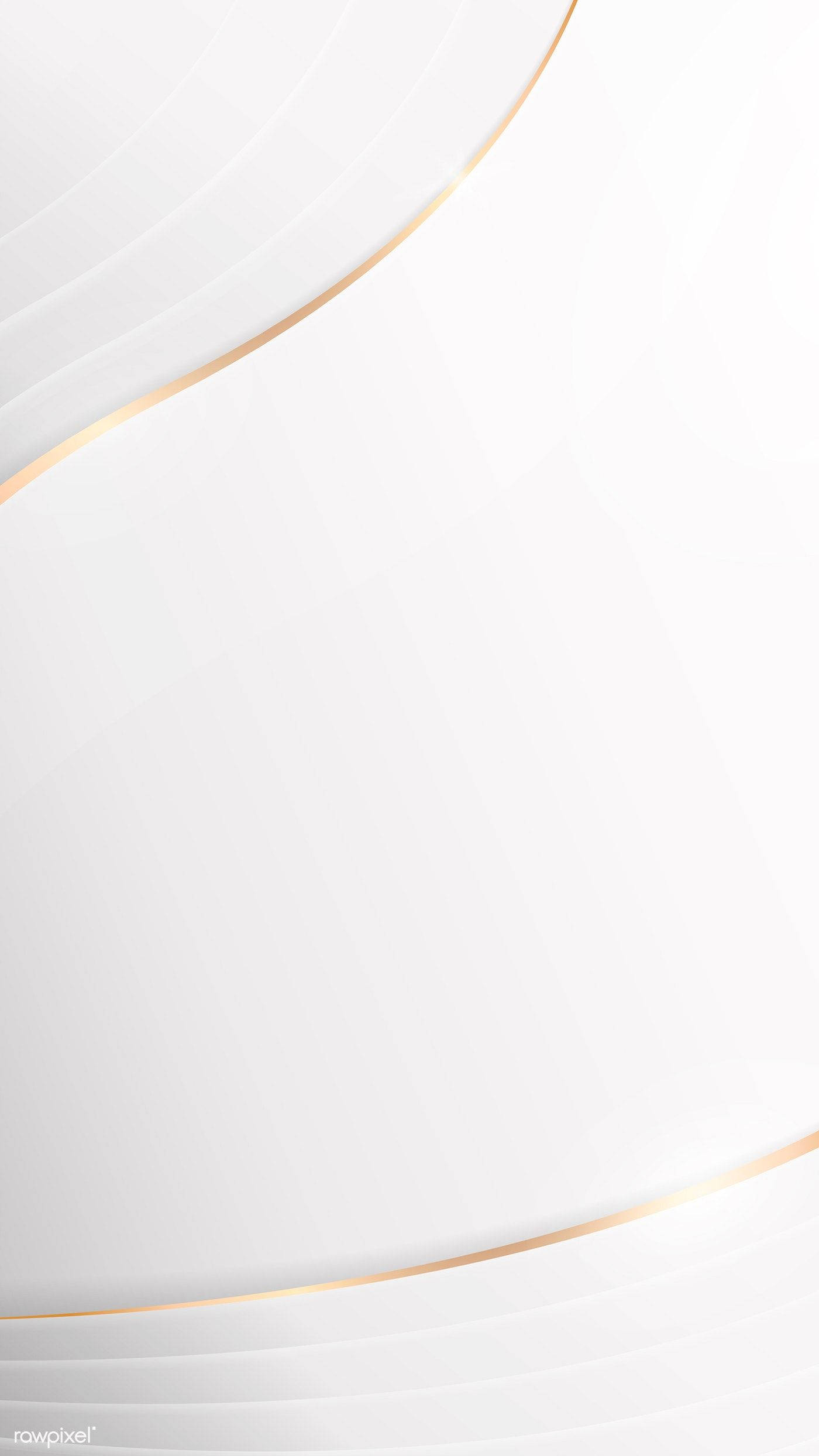 White And Gold Lining, white background, flowing gold curved lines, Full HD Phone Wallpaper