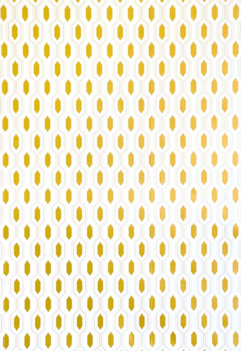 White Gold, gold teardrop shapes, white hexagons, SD Phone Wallpaper
