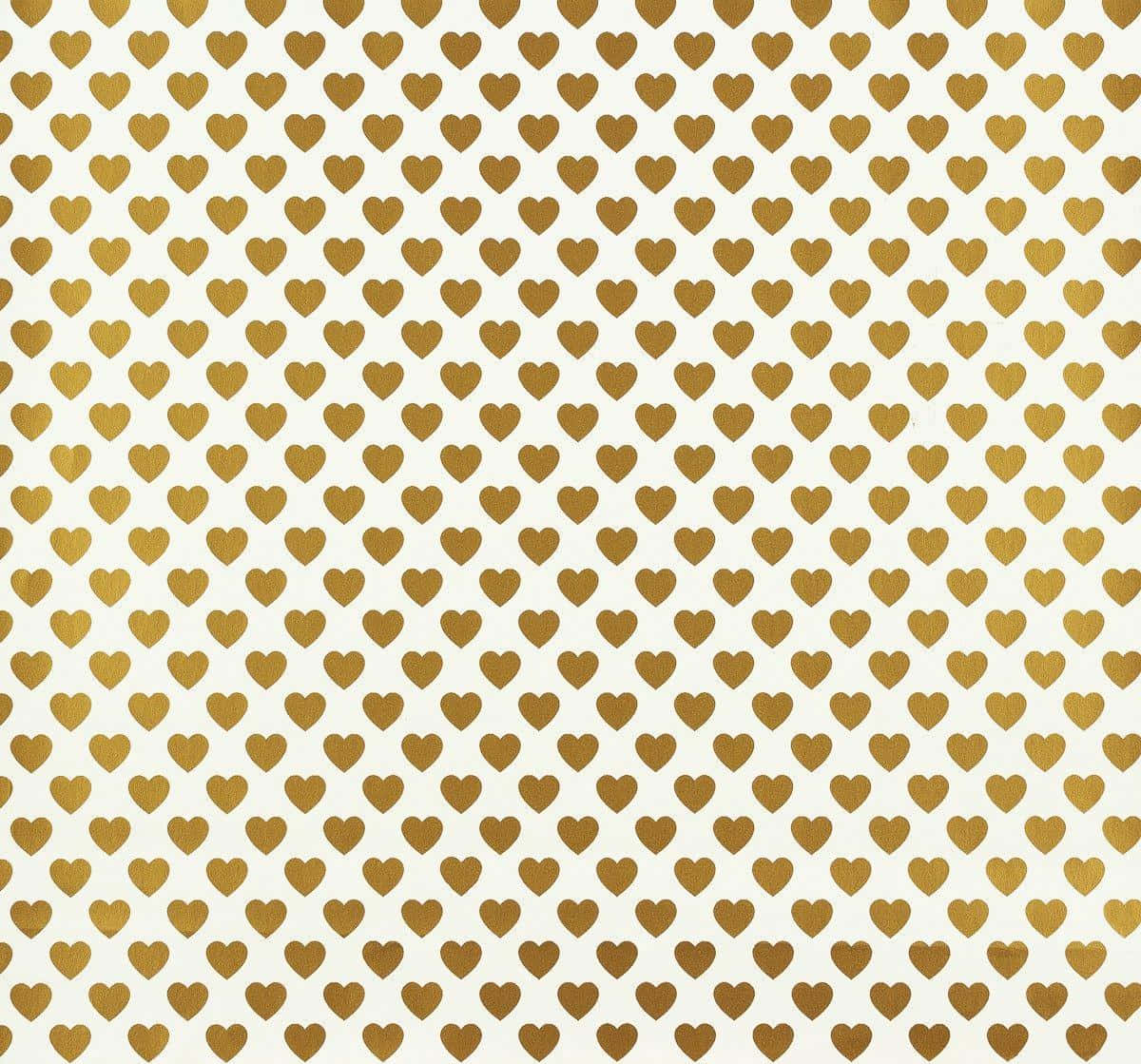 White Gold, gold hearts, cream background, SD Desktop Wallpaper