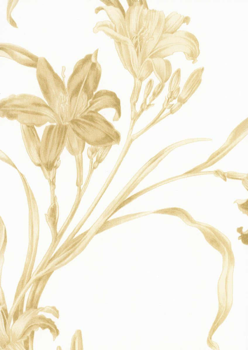 White Gold, 848 x 1200, beige lily flowers, SD Phone Wallpaper