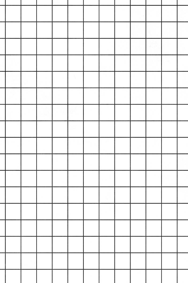 white grid aesthetic, clean white background, precise black grid pattern, SD Phone Wallpaper