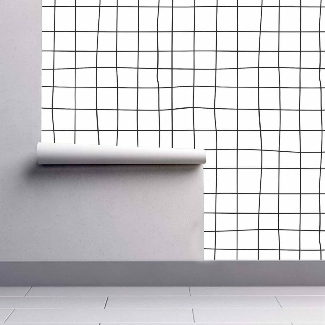 white grid aesthetic, grid-patterned wallpaper, clean white wall, SD Desktop Wallpaper