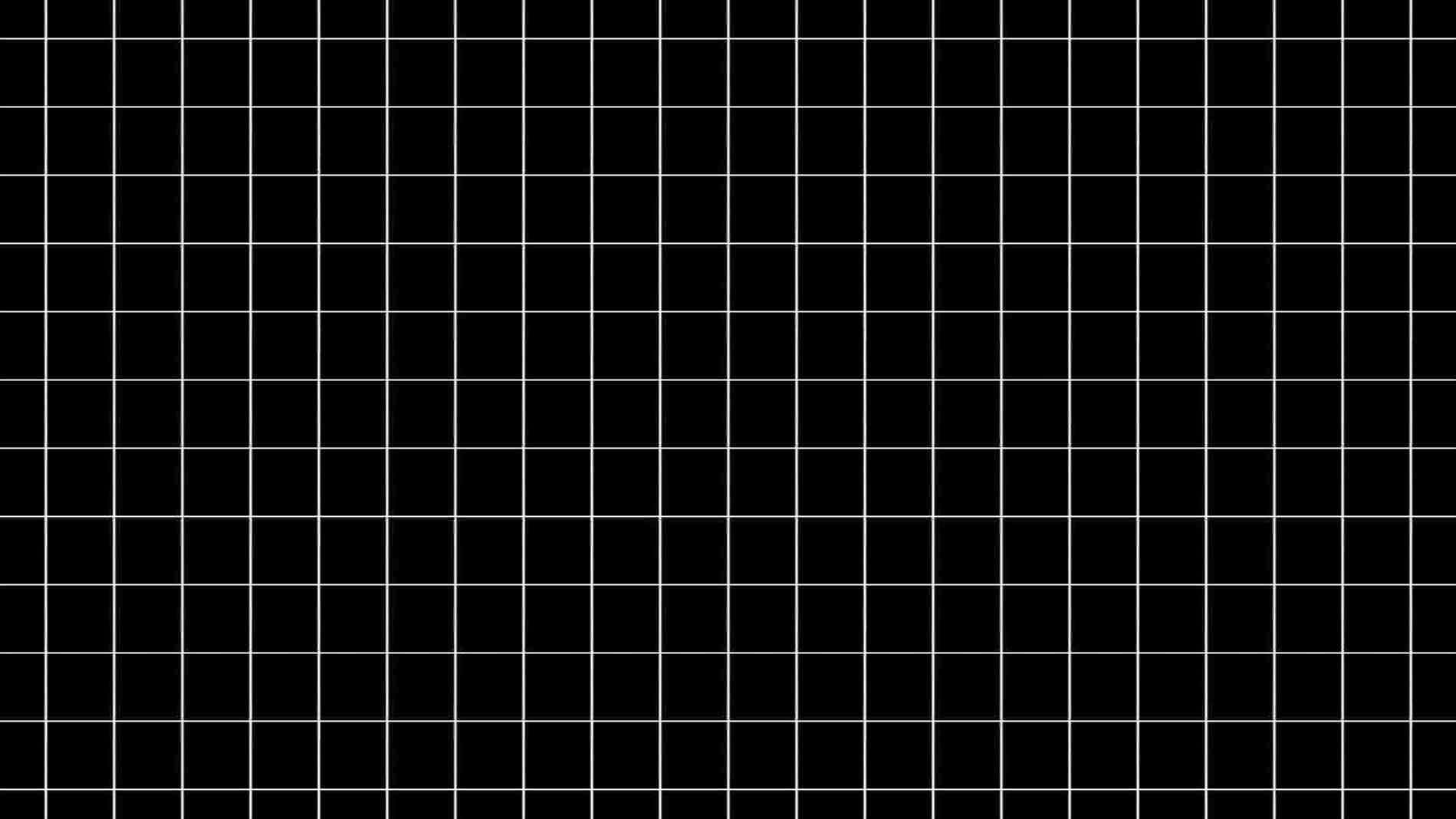black background, precise white grid pattern, minimalist geometric design, HD Desktop Wallpaper