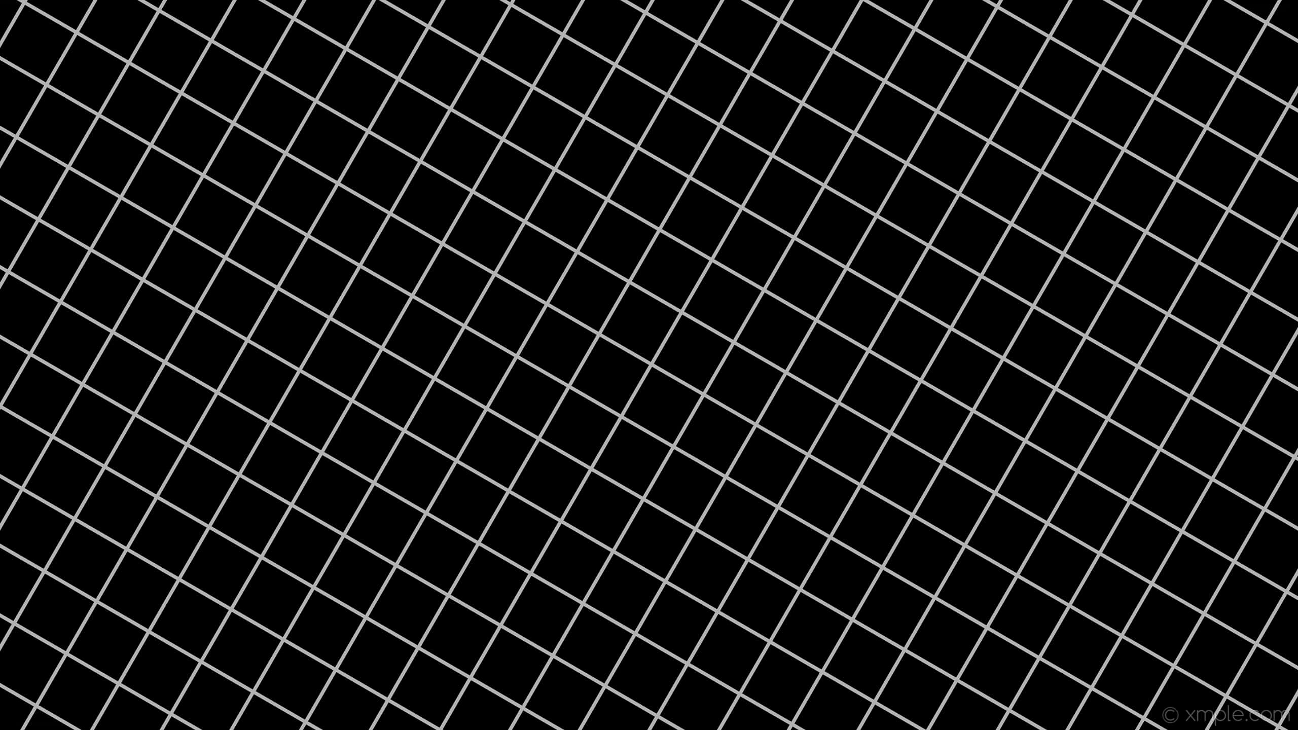 white grid, thin white lines, solid black background, 2K Desktop Wallpaper