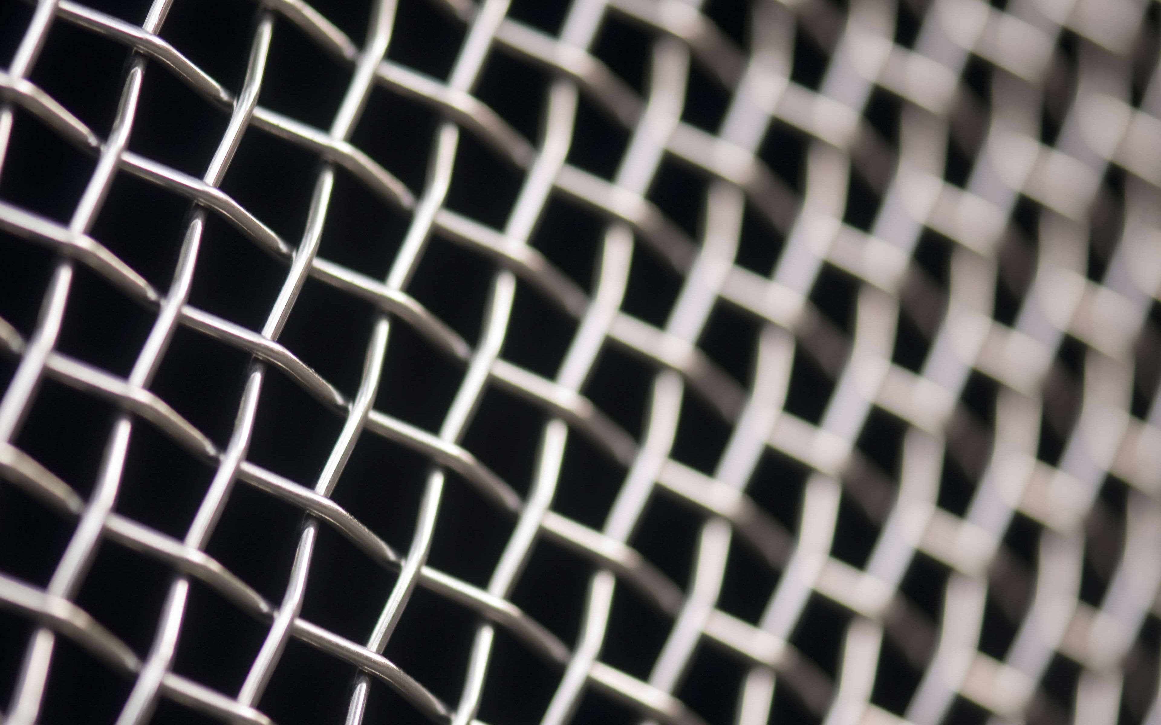 monochromatic sophistication, black and white aesthetic grid, metallic mesh, 4K Desktop Wallpaper