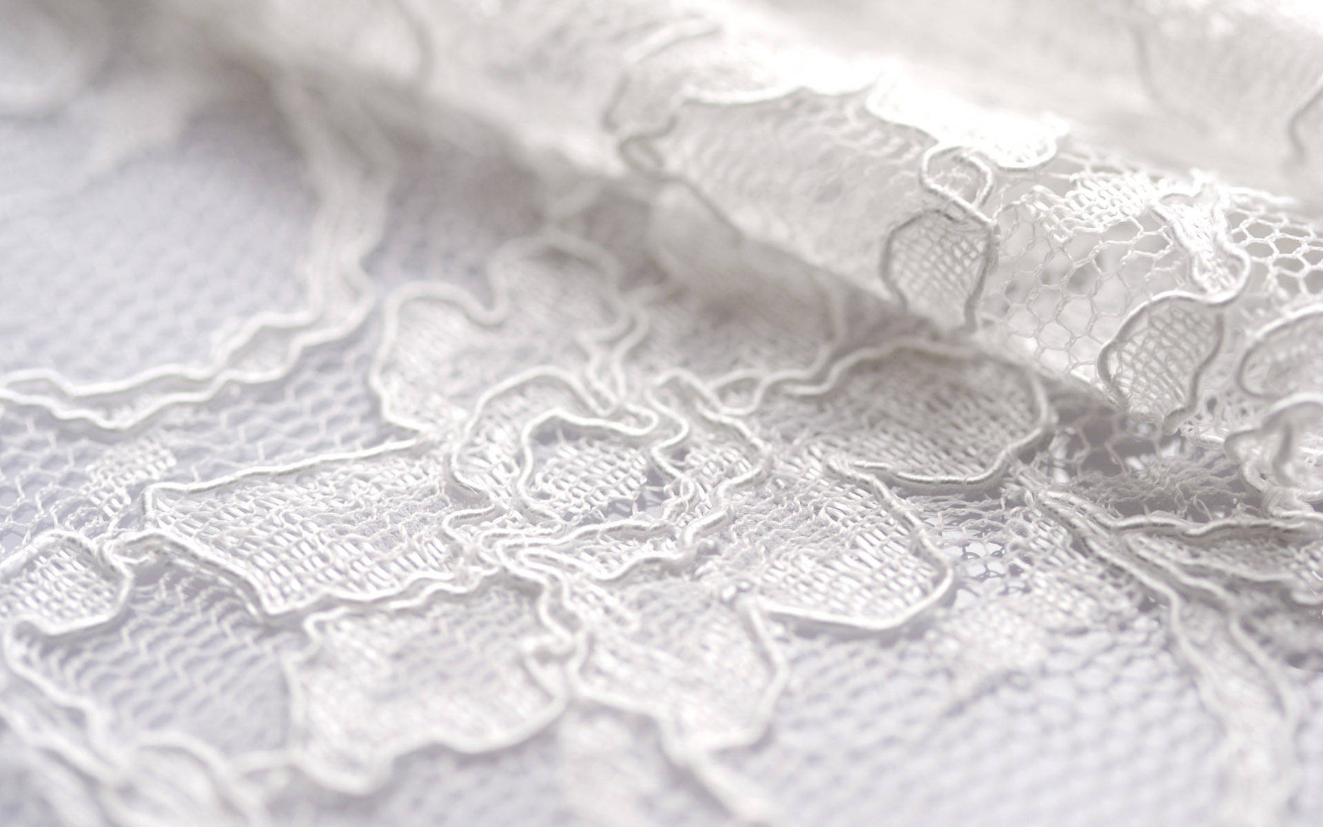 White HD, lace fabric, floral patterns, Full HD Desktop Wallpaper