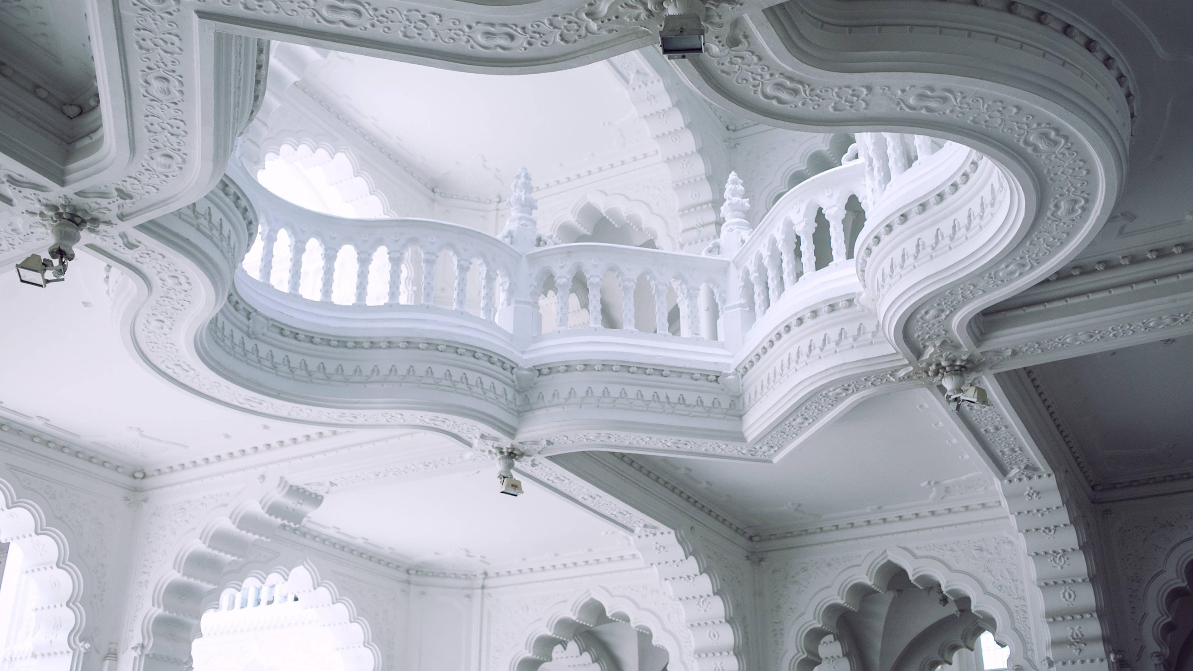 4K, ornamental ceiling, architectural interior, 4K Desktop Wallpaper