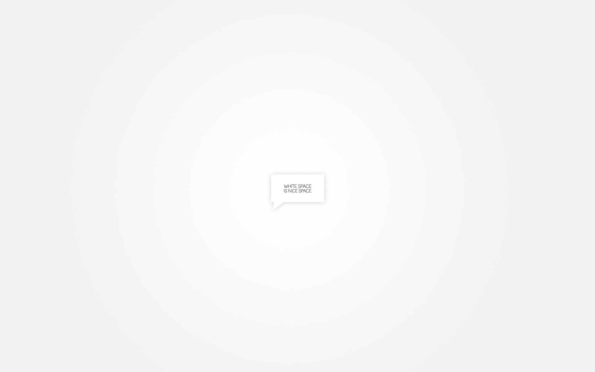 White HD Space, minimalist white background, centered speech bubble, Full HD Desktop Wallpaper