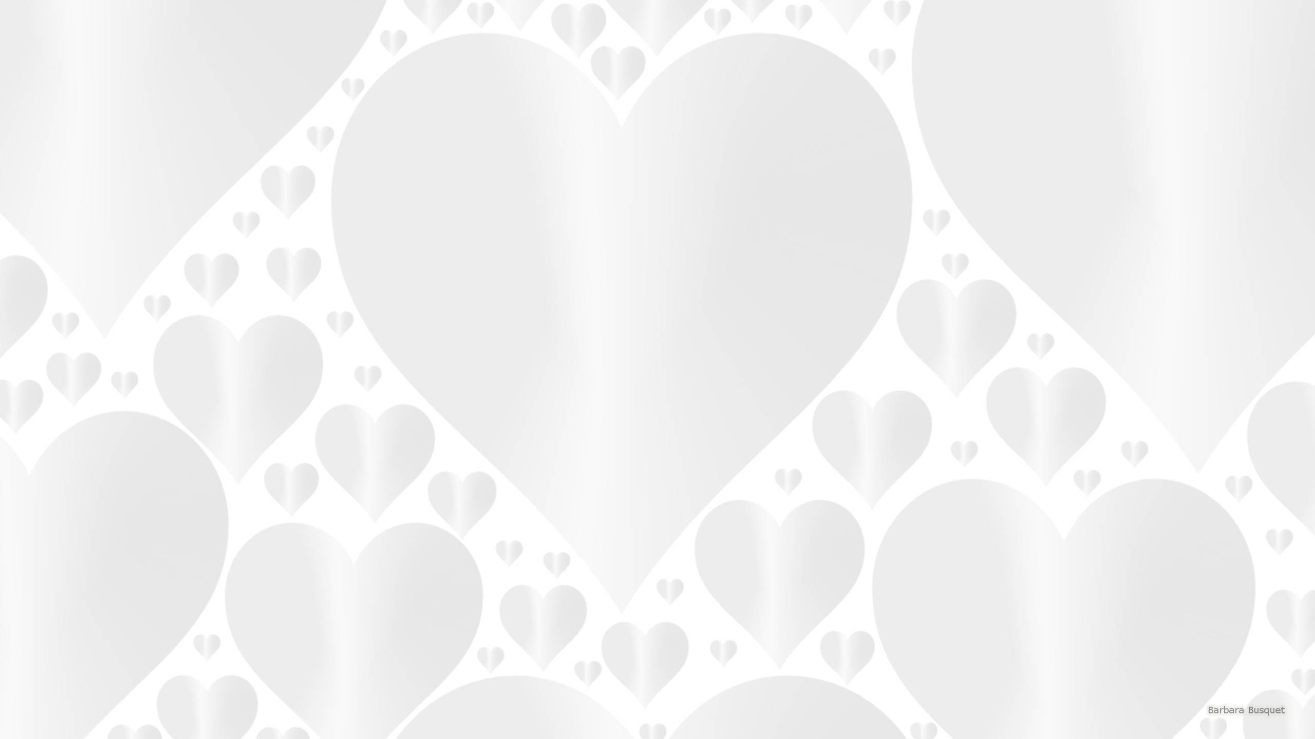 white heart, soft lights, subtle heart shapes, 2K Desktop Wallpaper