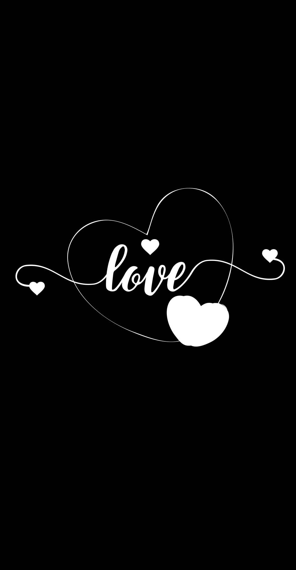 White Heart, cursive, love, HD Phone Wallpaper