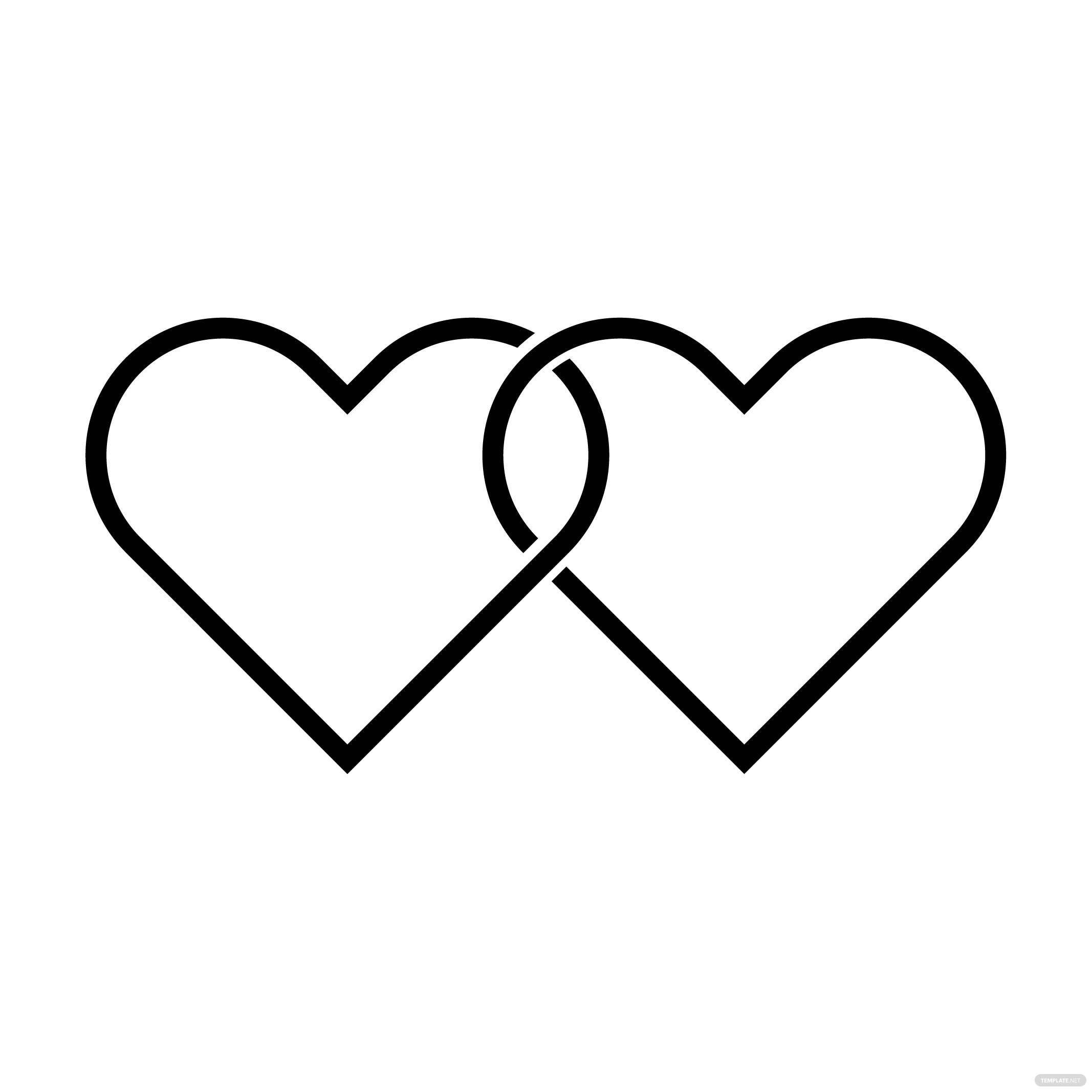 white hearts, black outlined hearts, plain white background, Full HD Desktop Wallpaper