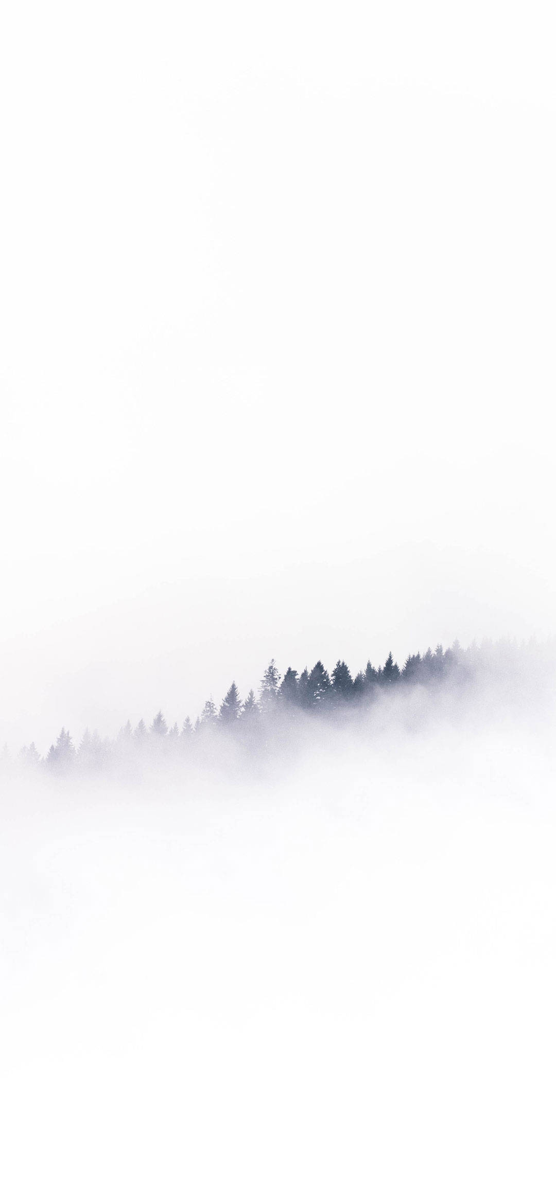 White iPhone, mountain trees, white clouds, Full HD Phone Wallpaper