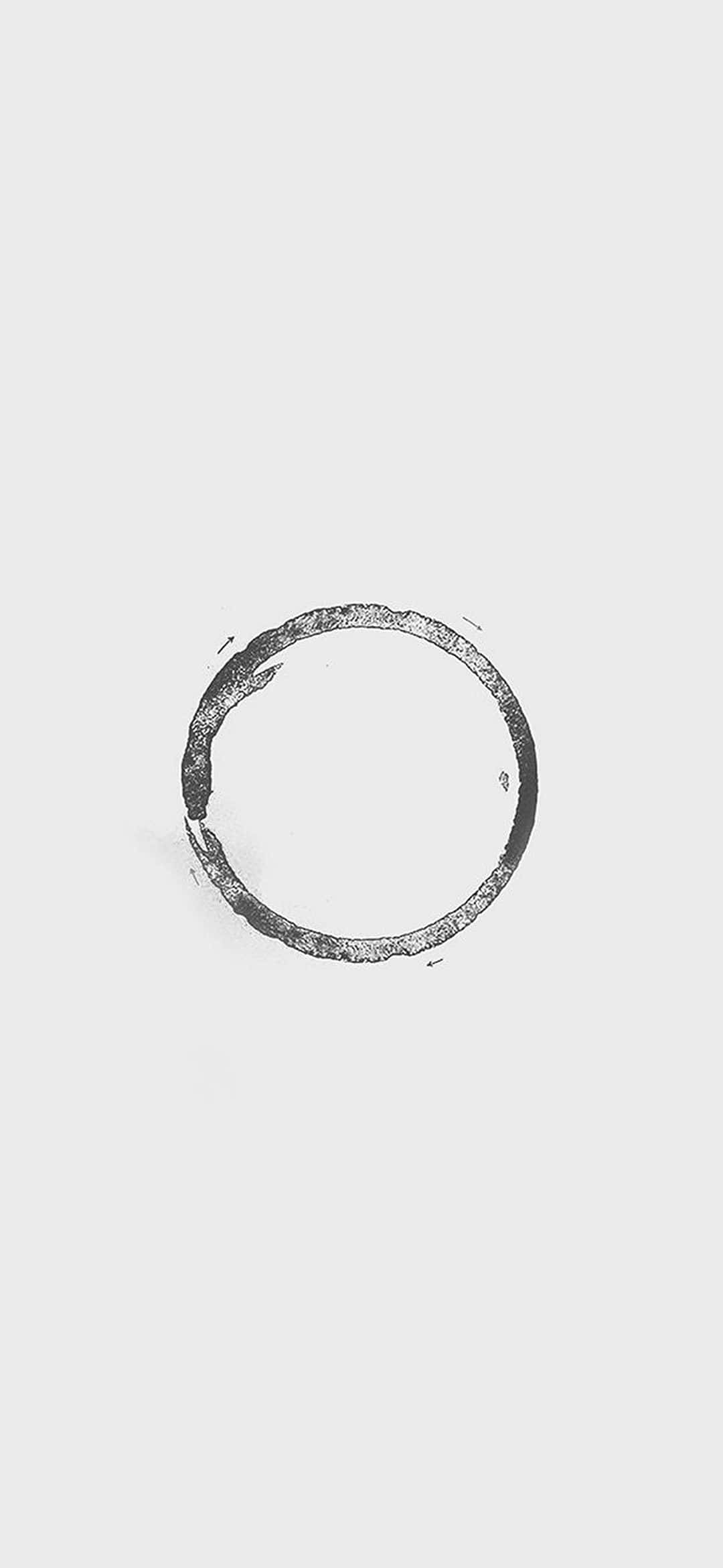 charcoal circle, textured brushstrokes, pale gray background, Full HD Phone Wallpaper