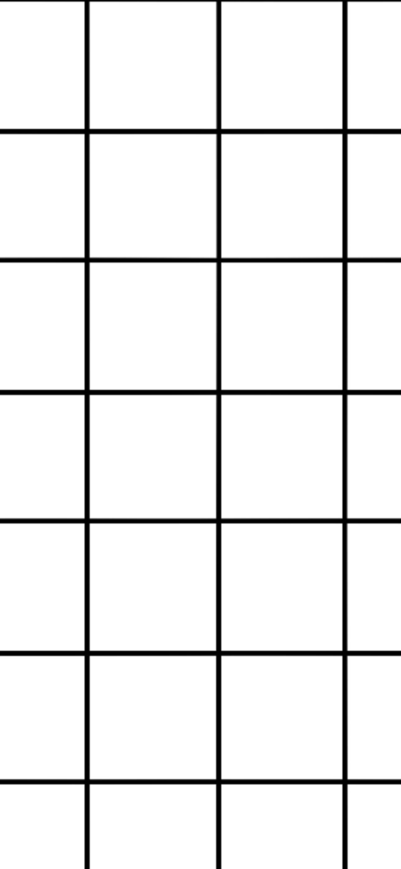 White Grid Panel iPhone, black lines, white background, 2K Phone Wallpaper