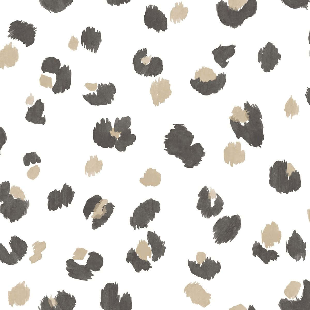 white leopard print, black, beige, SD Desktop Wallpaper