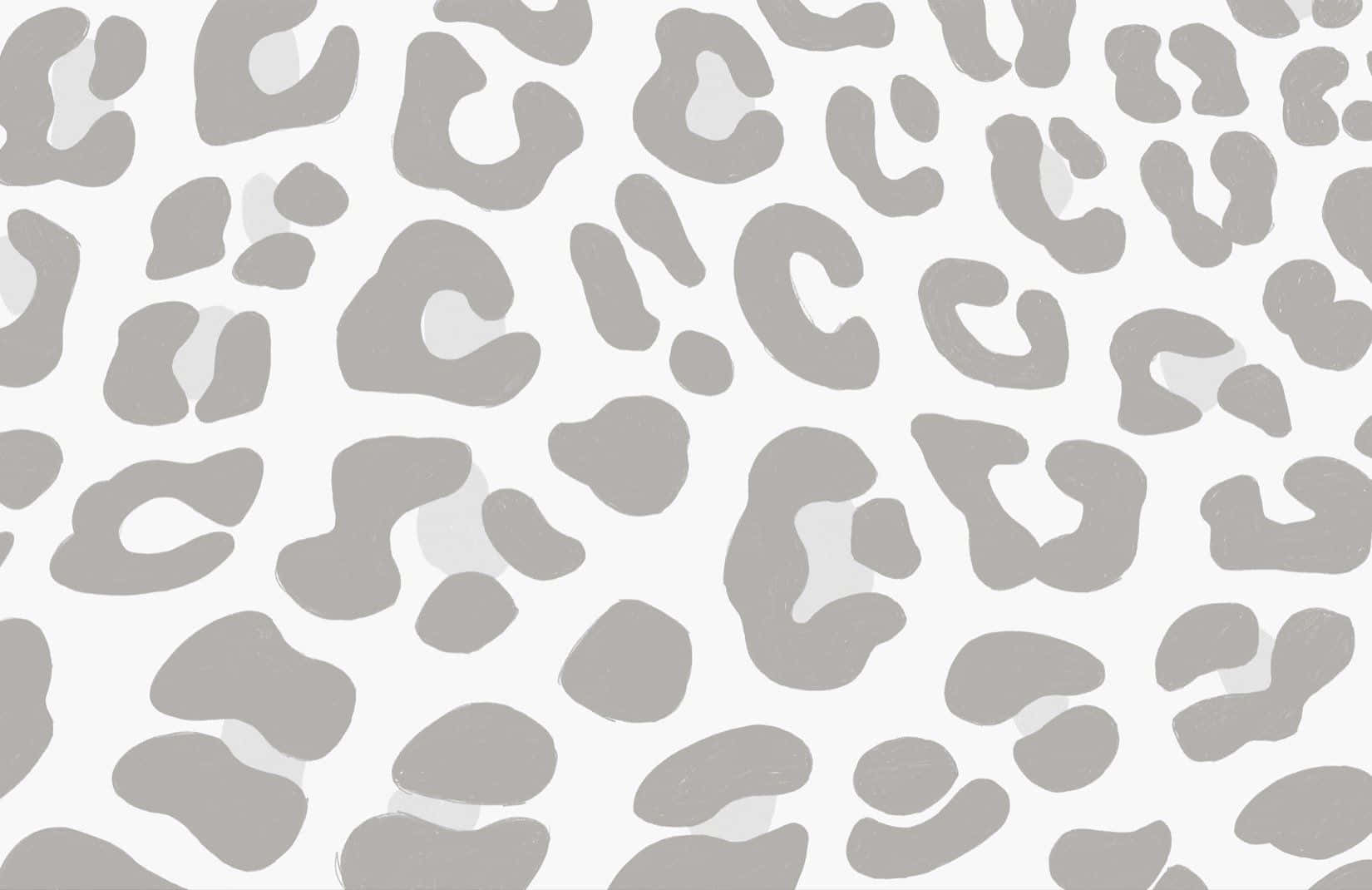 white leopard print, gray and white, leopard print pattern, HD Desktop Wallpaper
