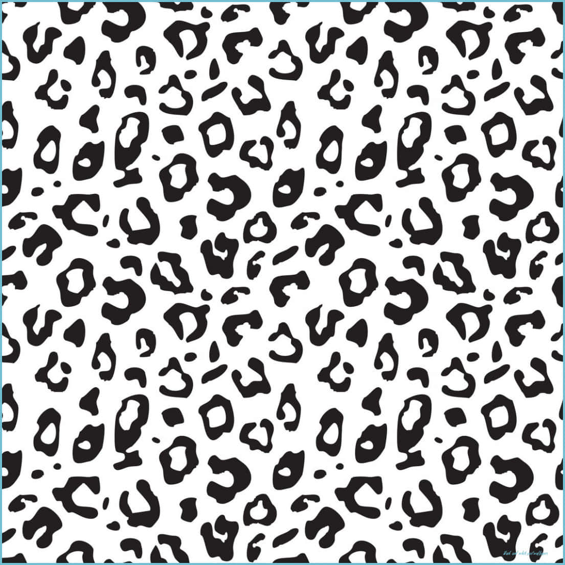 white leopard print, black leopard spots, stark white background, SD Desktop Wallpaper