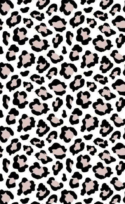 leopard print, black spots, blush pink spots, SD Phone Wallpaper