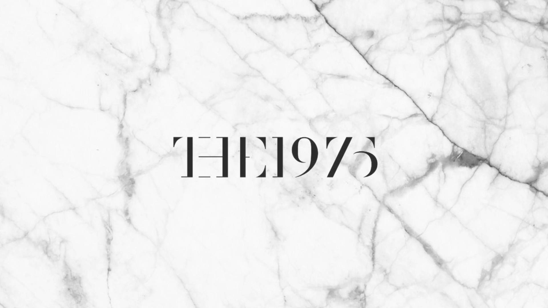 The 1975, white marble, black text, Full HD Desktop Wallpaper