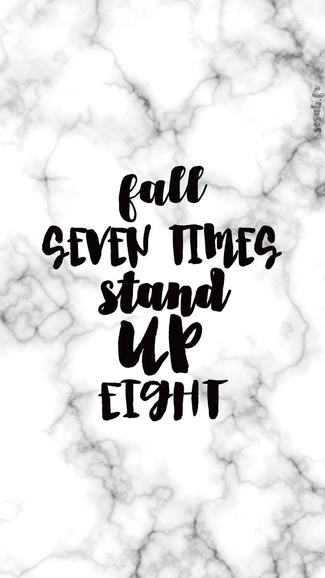 white marble, black motivational text, gray veining, Full HD Phone Wallpaper