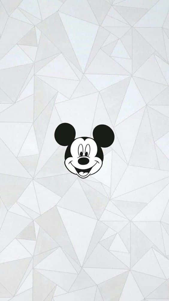 White Mickey Mouse, Mickey Mouse, smiley face, SD Phone Wallpaper