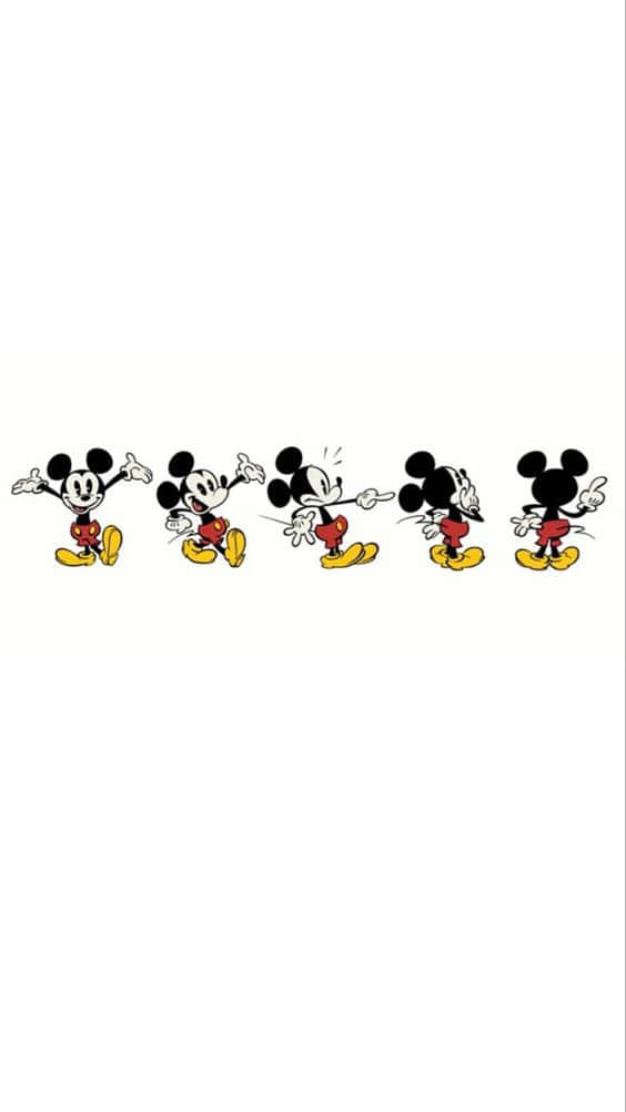 White Mickey Mouse, Mickey Mouse, white background, SD Phone Wallpaper