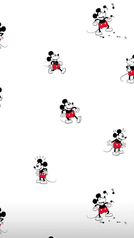 White Mickey Mouse, Mickey Mouse, red shorts, SD Phone Wallpaper