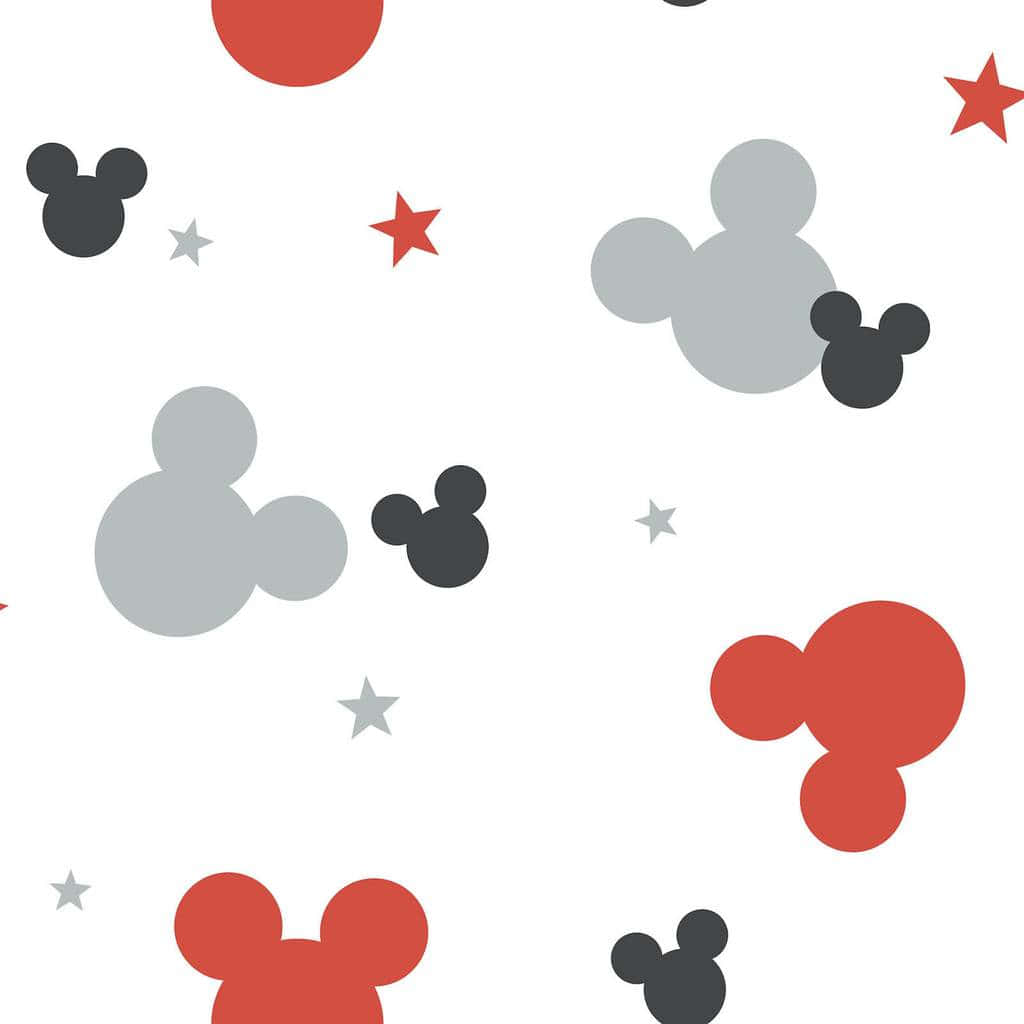 White Mickey Mouse, Mickey Mouse, red, SD Desktop Wallpaper