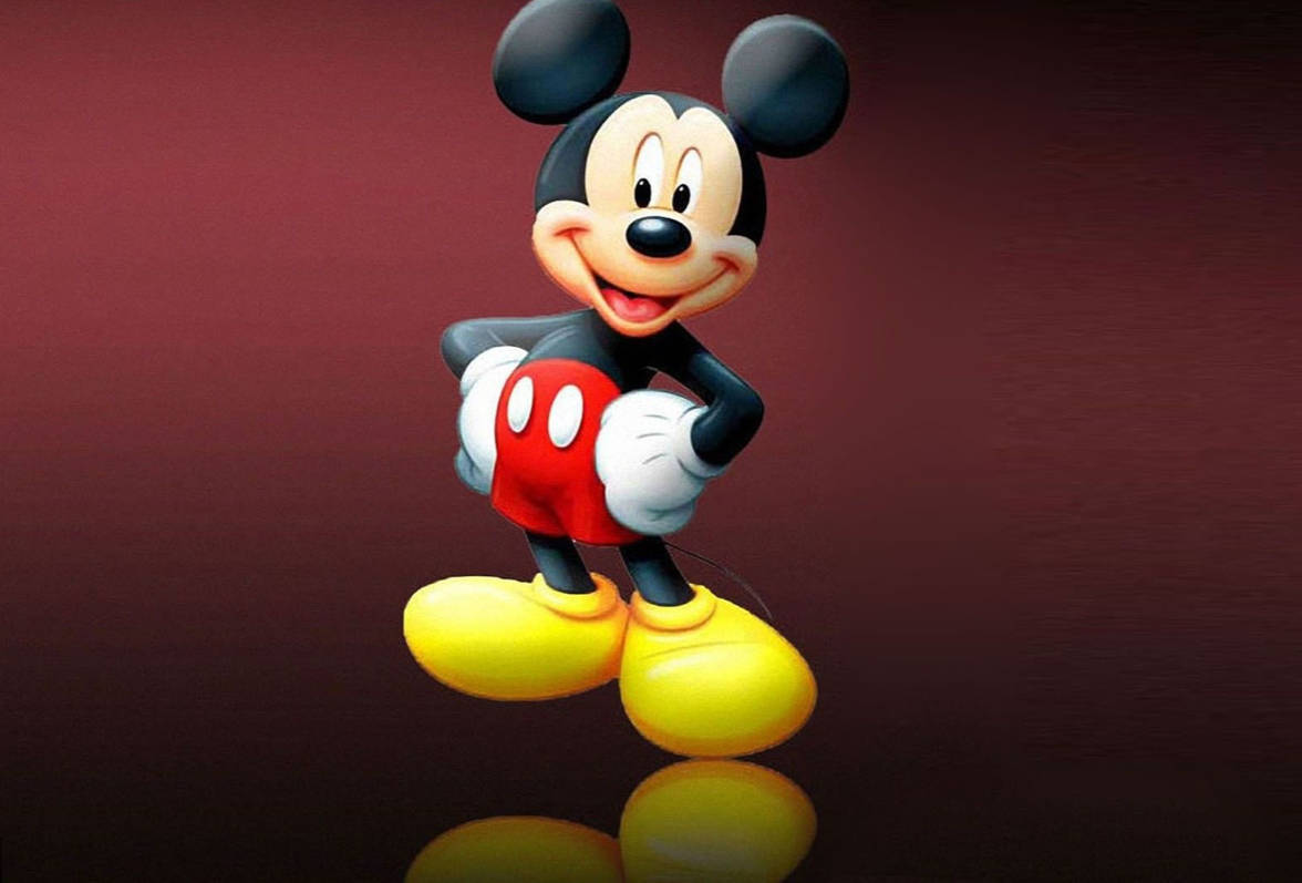 Mickey Mouse, red shorts, yellow shoes, SD Desktop Wallpaper