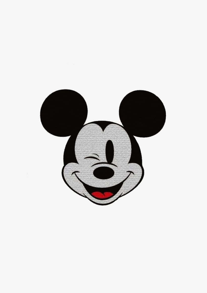 White Mickey Mouse, Mickey Mouse, winking, SD Phone Wallpaper