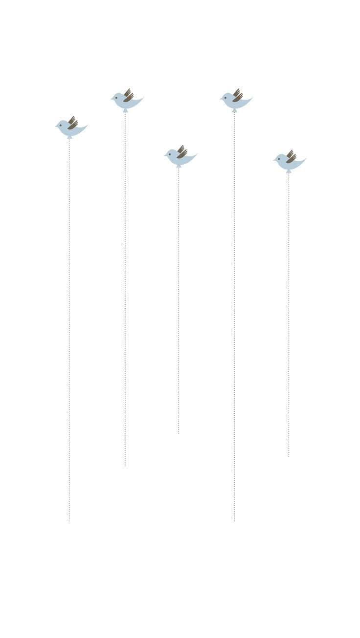 white minimalist iphone, minimalist light blue birds, brown wings, HD Phone Wallpaper