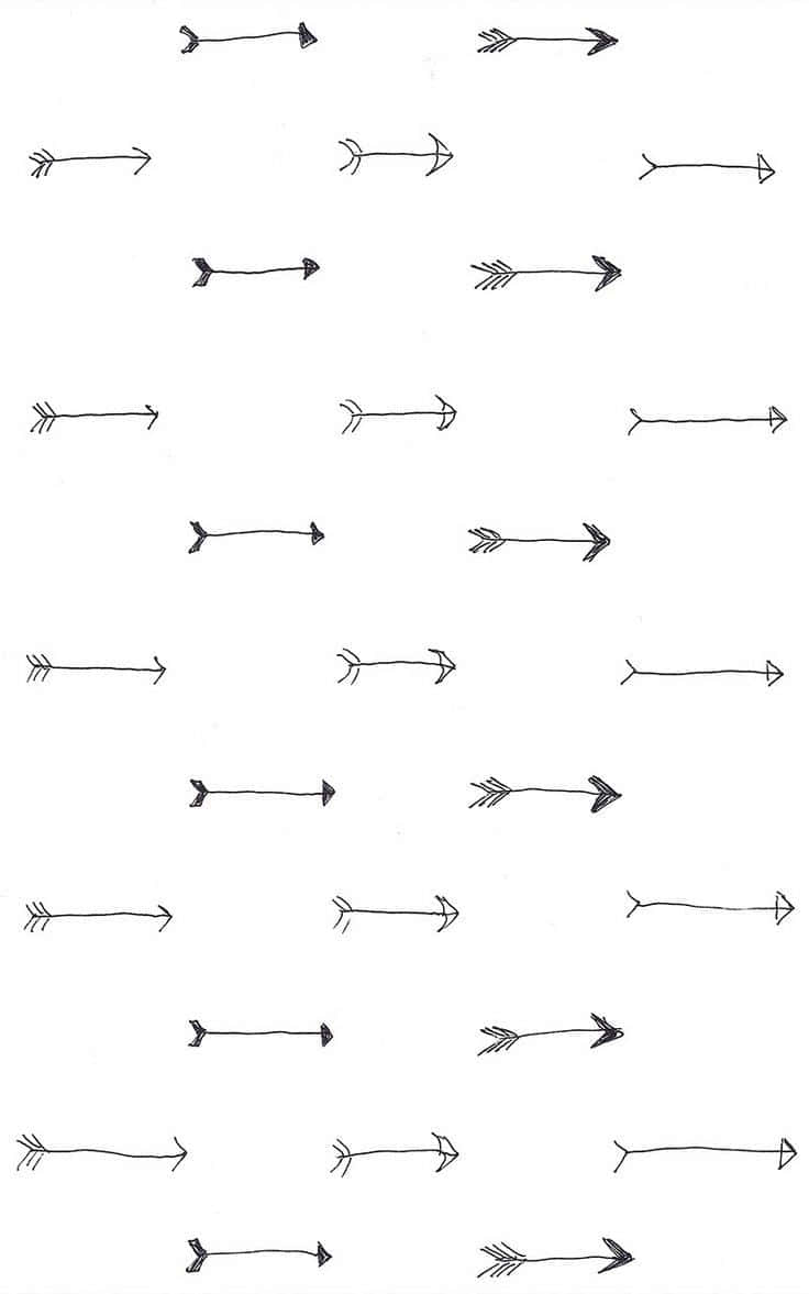 White Arrows Minimalist iPhone, hand-drawn arrows, simple styles, SD Phone Wallpaper