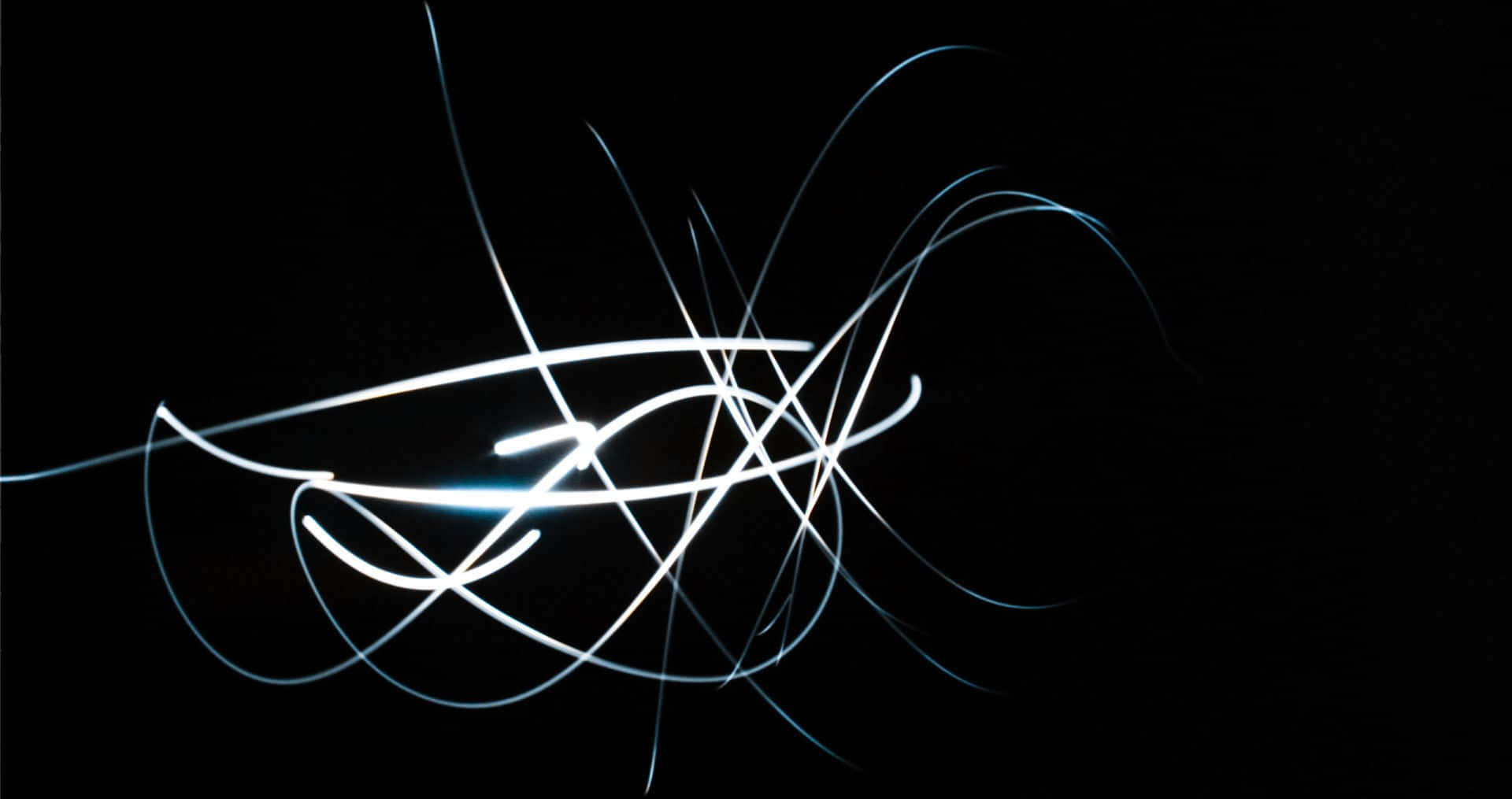White Neon, white, blue light streaks, Full HD Desktop Wallpaper