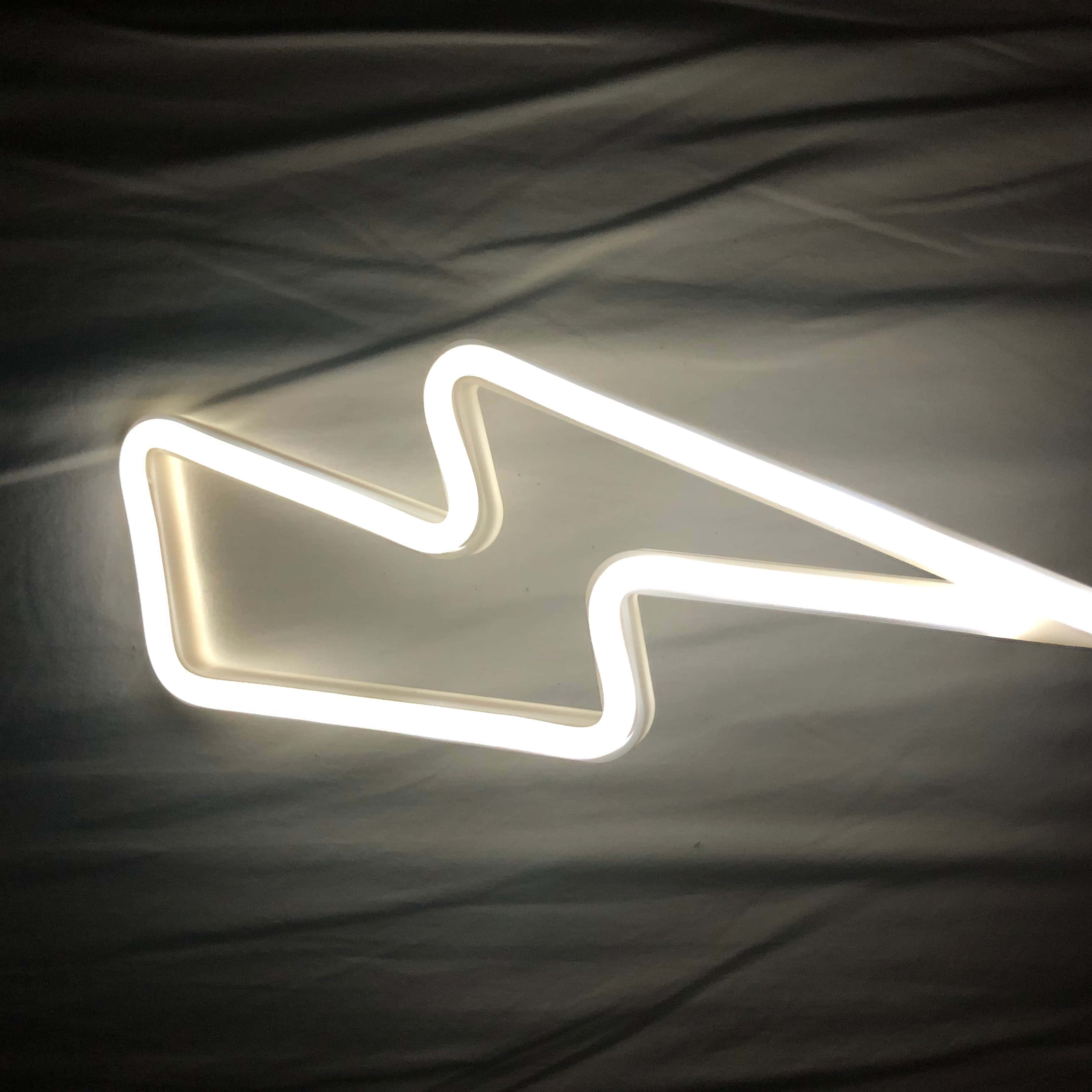 white neon, lightning bolt, glowing white neon, 2K Desktop Wallpaper