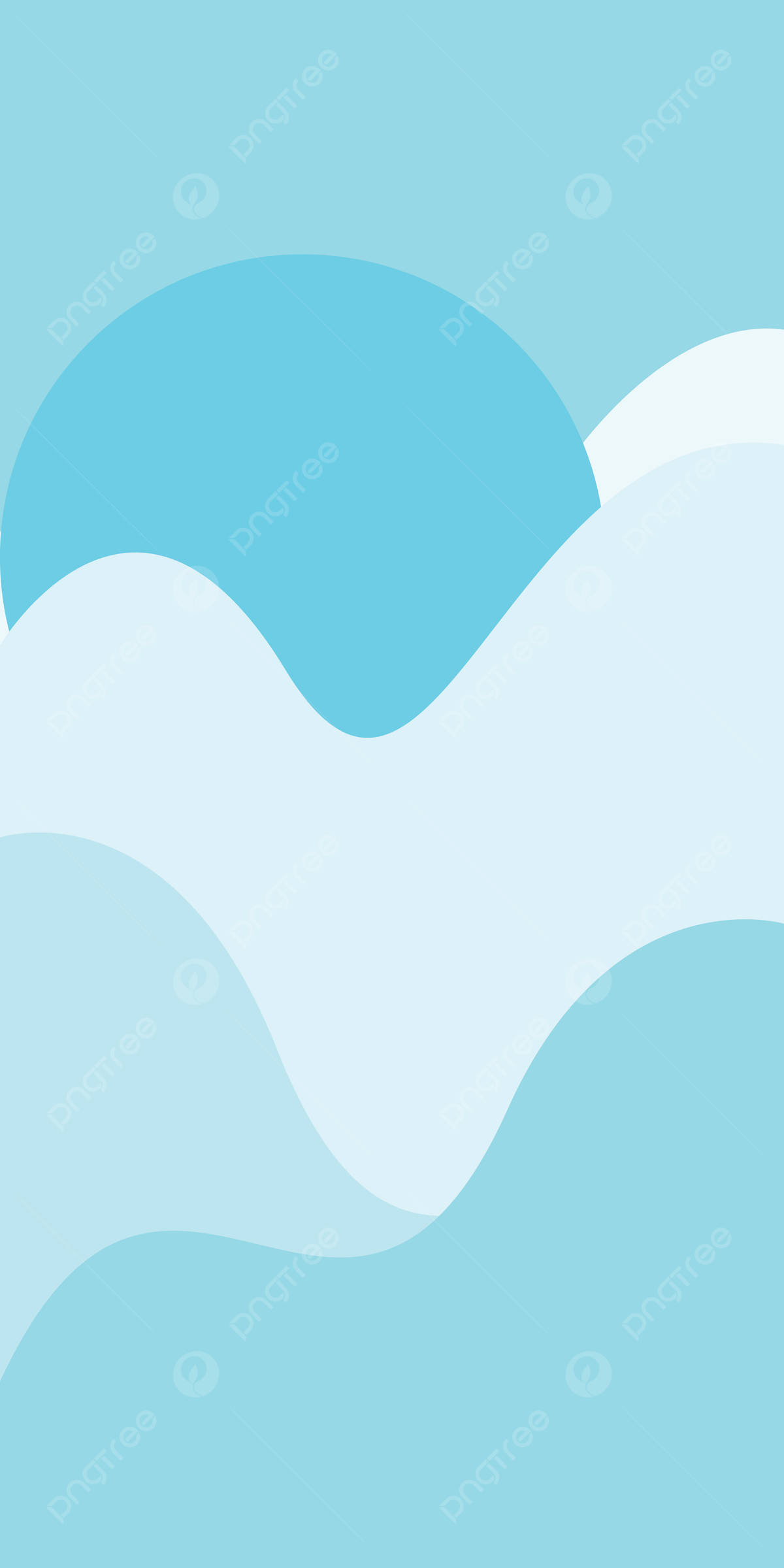 White Pastel Ocean Waves, calming blue and white tones, soft abstract waves, Full HD Phone Wallpaper