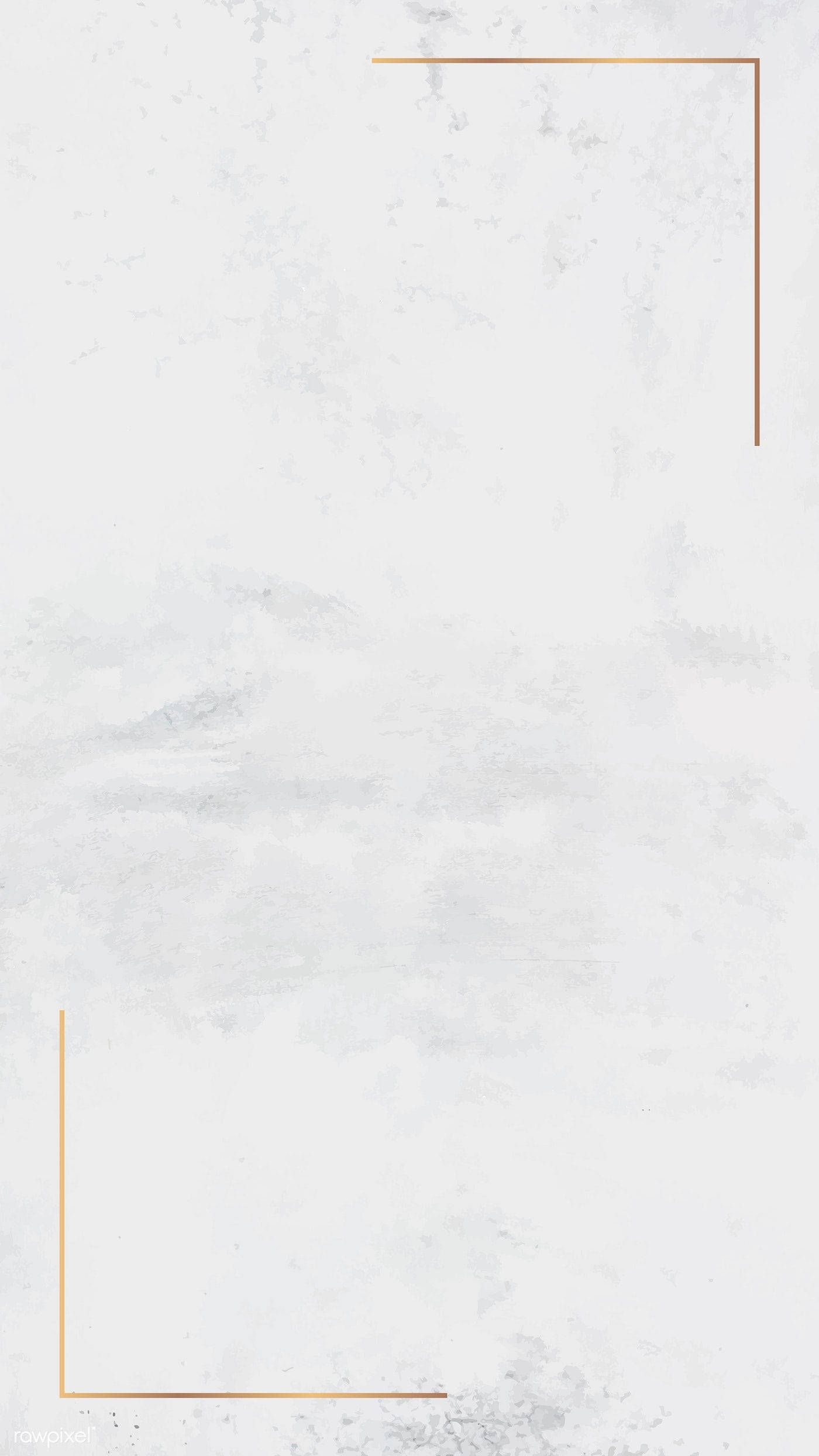 White Pastel, gold borders, minimalist white textured background, Full HD Phone Wallpaper