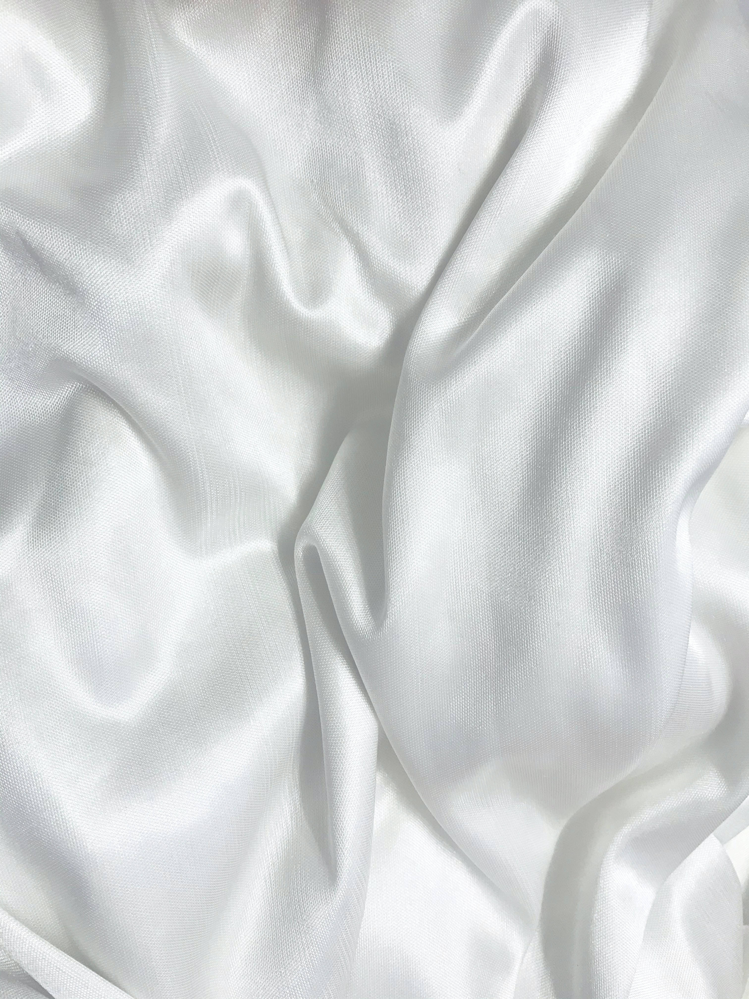 silk fabric, white satin fabric, soft folds, 4K Phone Wallpaper
