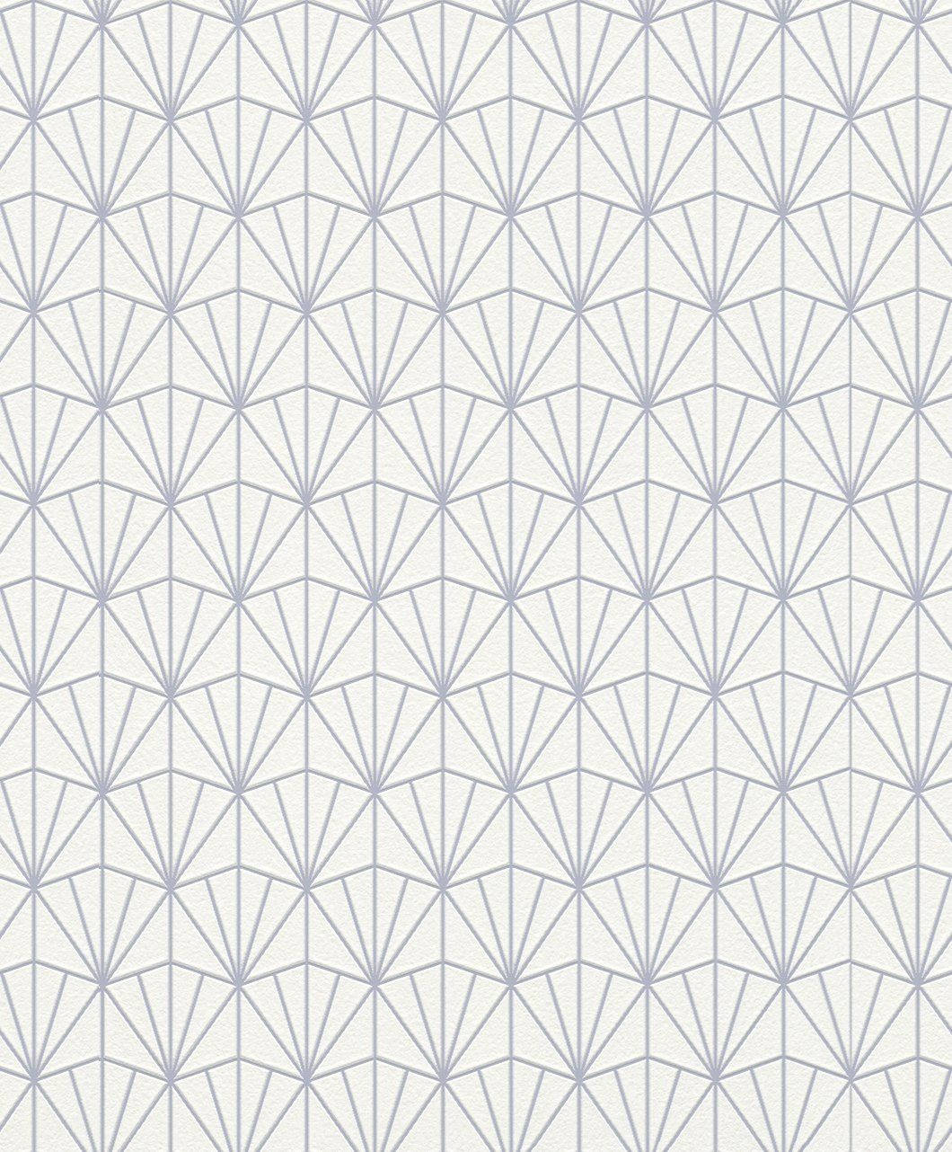 Art Deco, white pattern, geometric fan pattern, HD Phone Wallpaper