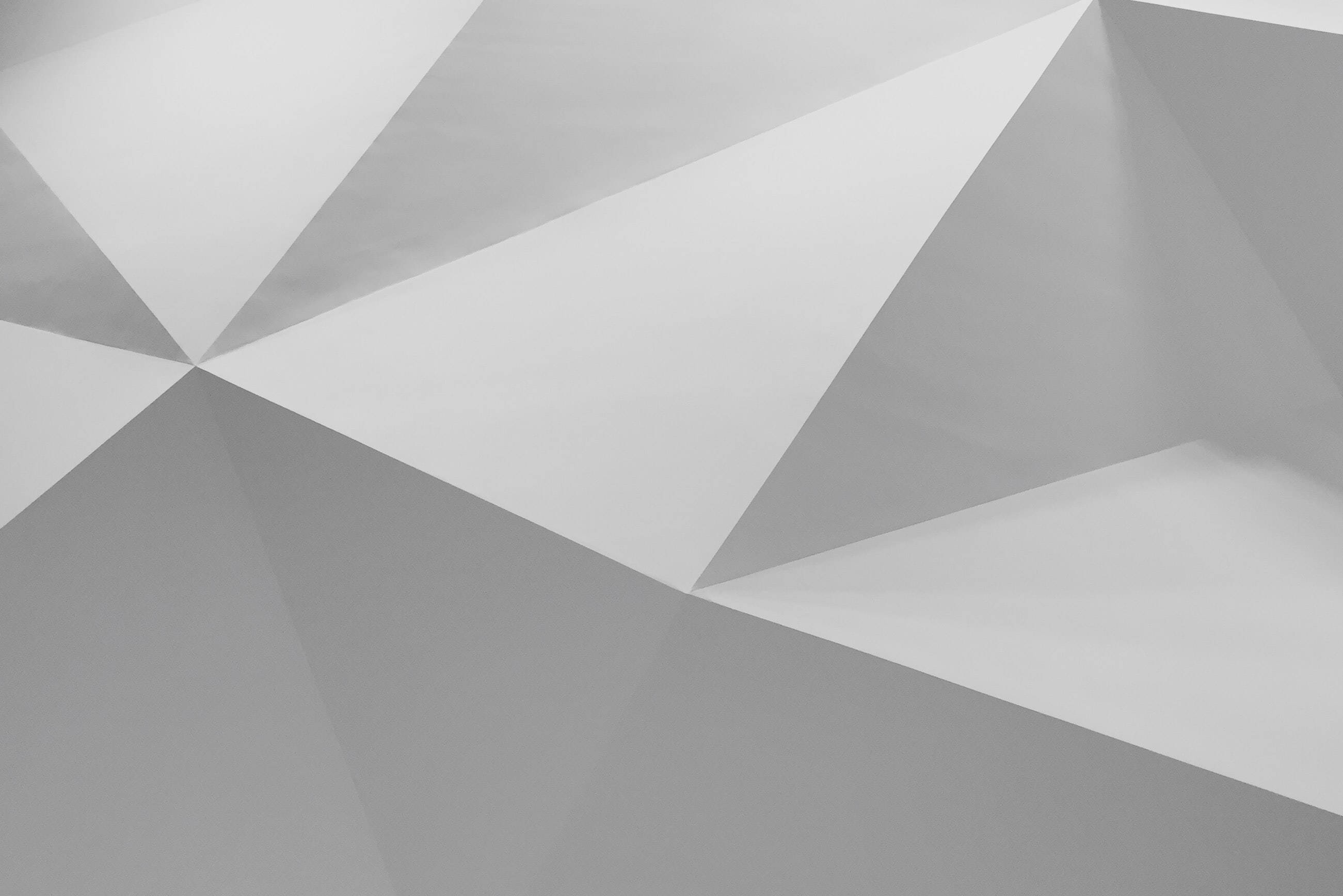 polygon, gray, white, 2K Desktop Wallpaper
