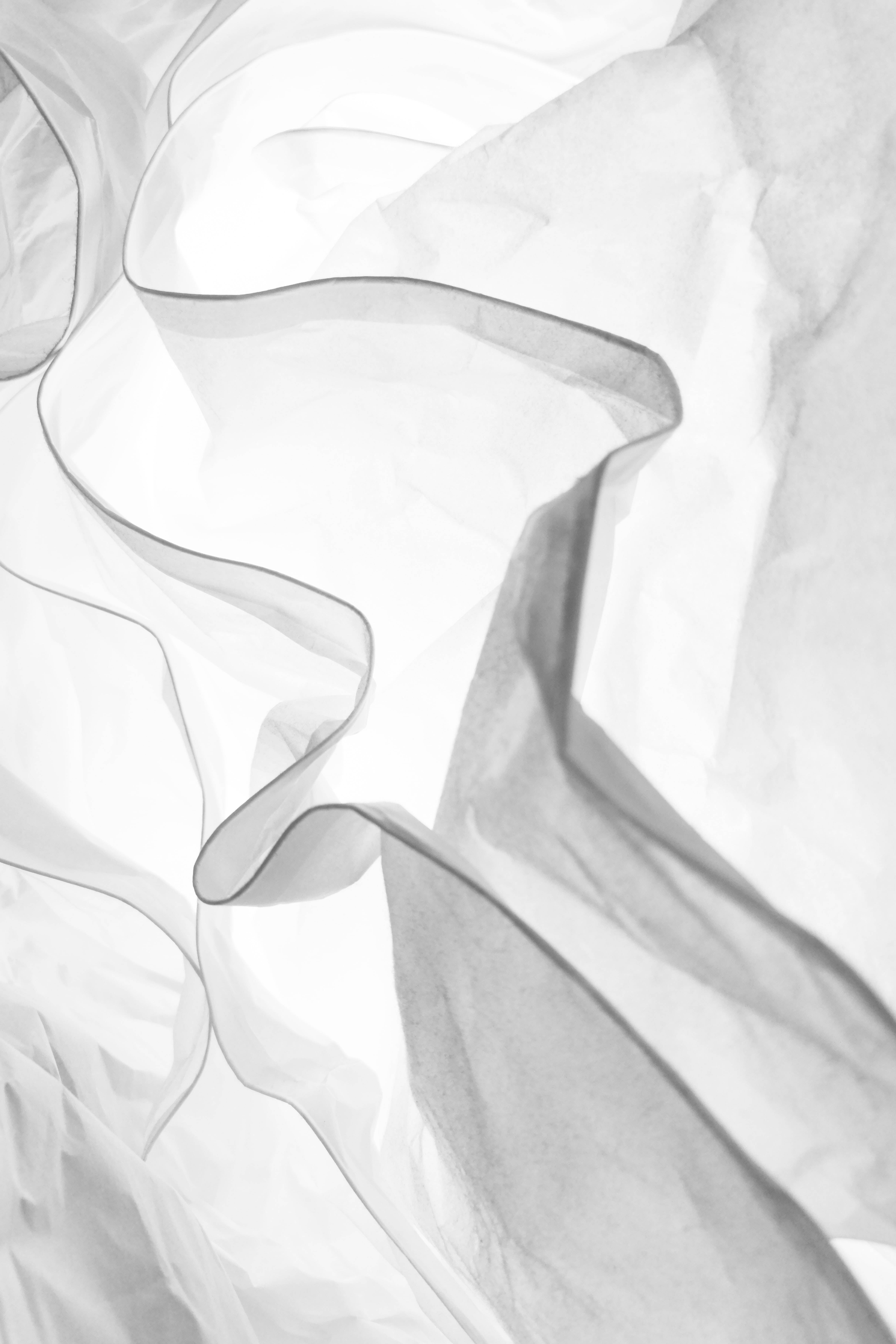 soft white fabric, graceful curves, delicate shadows, 5K Phone Wallpaper