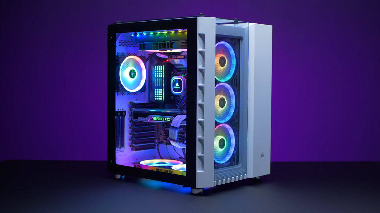 White PC, 1280 x 720, transparent side panel, HD Desktop Wallpaper