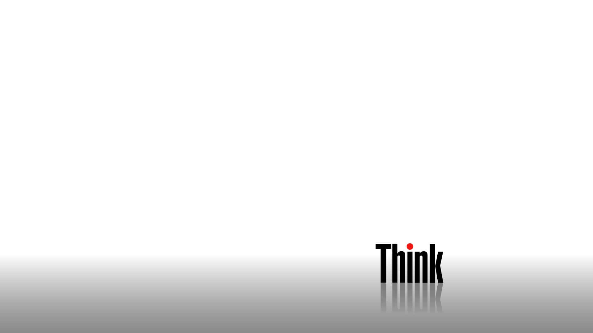Think, bold black font, red dot above the i, Full HD Desktop Wallpaper