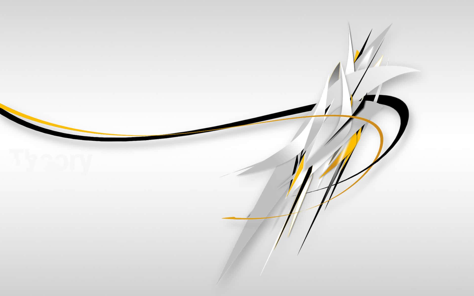 white PC, black gold, white, Full HD Desktop Wallpaper