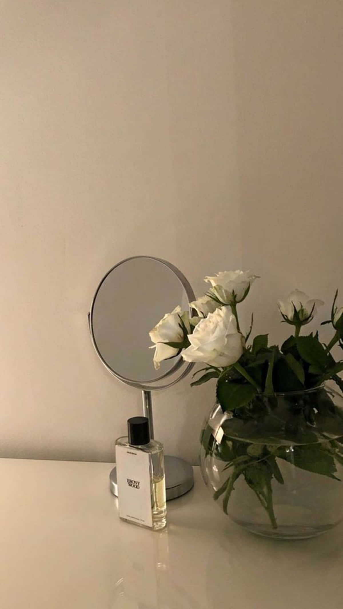 White Rose Aesthetic, white roses, glass vase, Full HD Phone Wallpaper