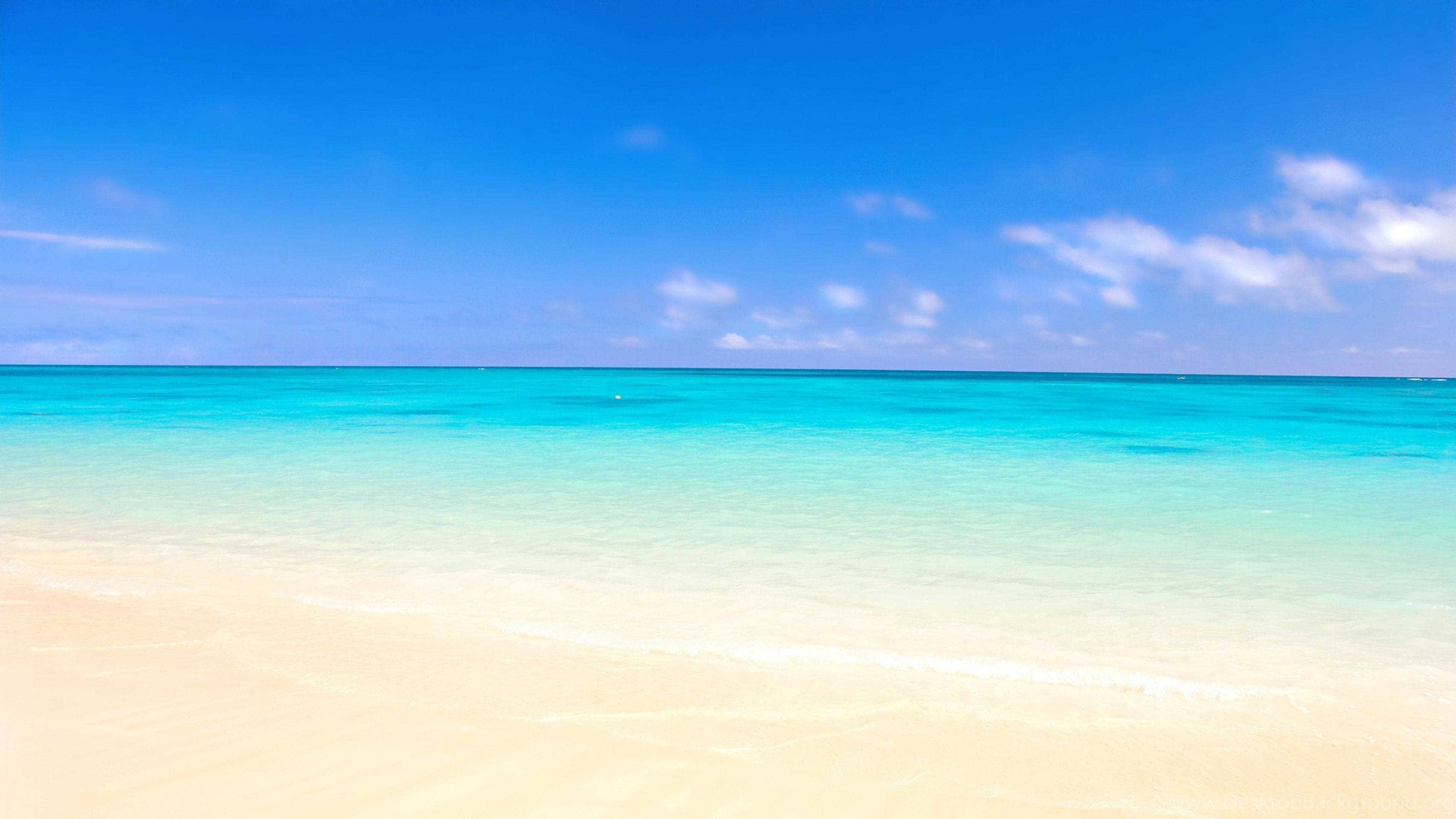 White Sand Beach, turquoise waters, soft white sand, 4K Desktop Wallpaper