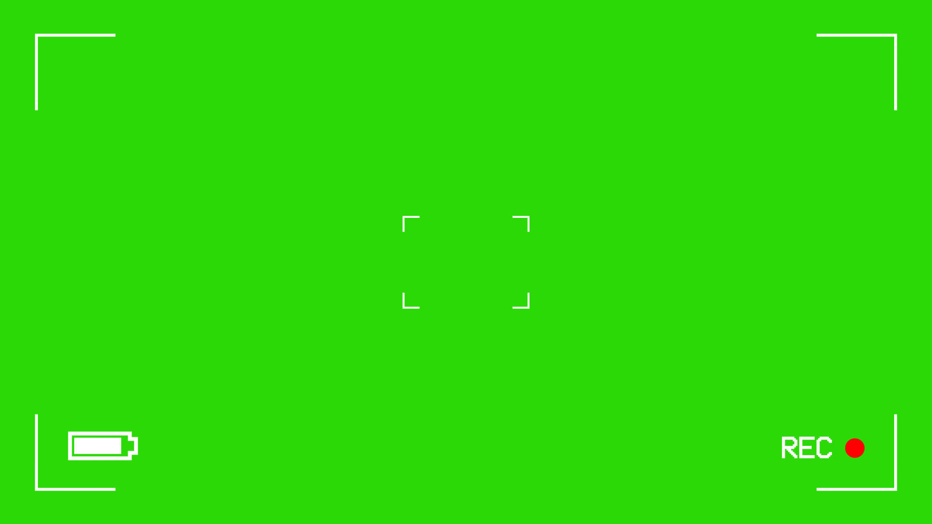 green screen, white camera overlay graphics, red REC dot, Full HD Desktop Wallpaper