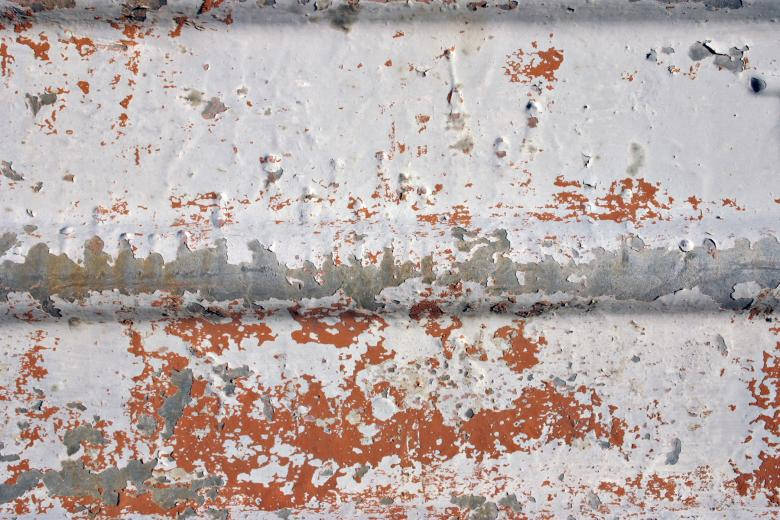 peeling white paint, weathered corrugated metal, rusted orange, SD Desktop Wallpaper